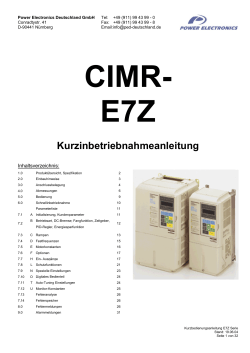 Handbuch F7Z Serie - Power Electronics Deutschland GmbH