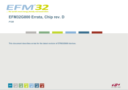 EFM32G800 Errata, Chip rev. D - F128