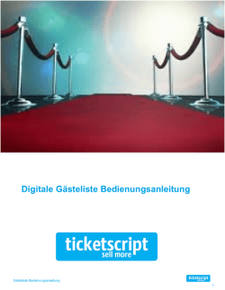 Digitale G&auml;steliste Bedienungsanleitung - MailChimp