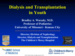 Dialysis and Transplantation in Teens (PDF)