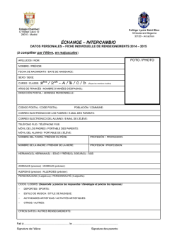 ECHANGE &ndash; INTERCAMBIO - Accueil de Saint Elme