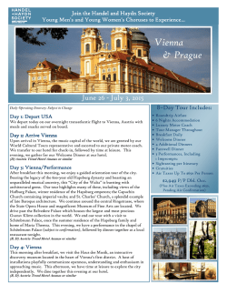 8 Day - Handel and Haydn Society - Vienna Prague