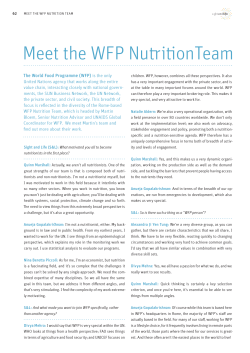 Meet the WFP Nutrition Team