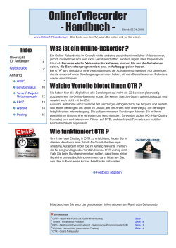 Handbuch - OnlineTvRecorder.com