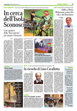 In ricordo di Lino Cavallotto