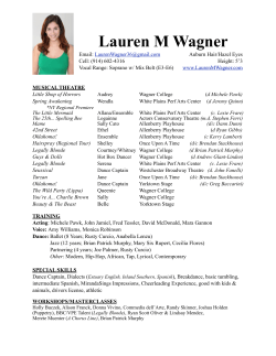My Resume - Lauren M Wagner