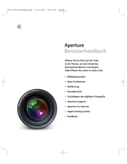 Aperture Benutzerhandbuch - Support - Apple
