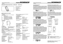 w BEDIENUNGSANLEITUNG: ZEITRELAIS - ZR5MF025 w