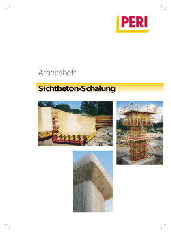 Arbeitsheft Sichtbeton-Schalung - Baunetzwissen