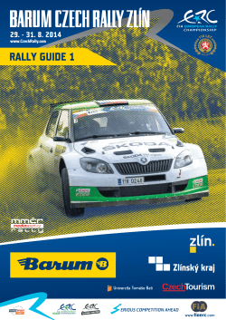 RALLY GUIDE 1 - Barum Czech Rally Zlín