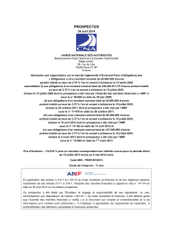 Prospectus - Caisse Nationale des Autoroutes