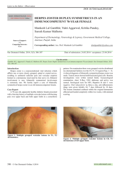 HERPES ZOSTER DUPLEX SYMMETRICUS IN AN