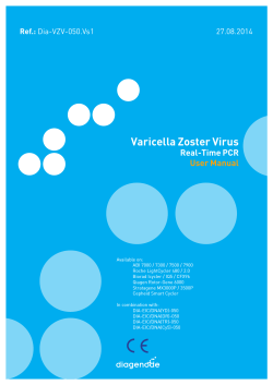Varicella Zoster Virus - Diagenode Diagnostics