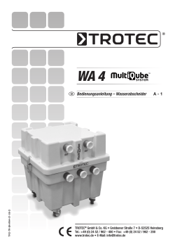 D Bedienungsanleitung – Wasserabscheider A - Trotec GmbH & Co