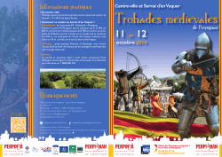 Trobades Médiévales ® Programme 2014