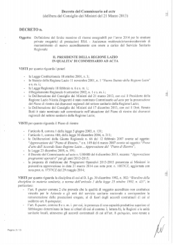 Decreto n.U00238 del 18 luglio 2014