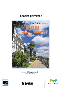 DOSSIER DE PRESSE