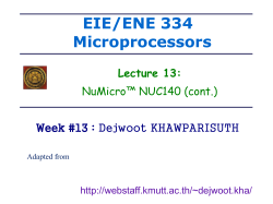 The Cortex-M0: NuMicro™ NUC140 II (L13)
