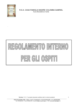 Regolamento Interno RSA - ASL della Provincia di Mantova