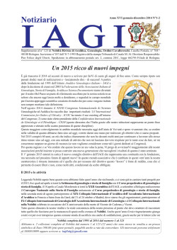 Notiziario IAGI - Istituto Araldico Genealogico Italiano