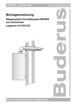 Montageanweisung - Buderus