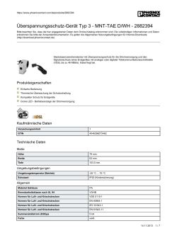 Überspannungsschutz-Gerät Typ 3 - MNT-TAE D/WH - 2882394