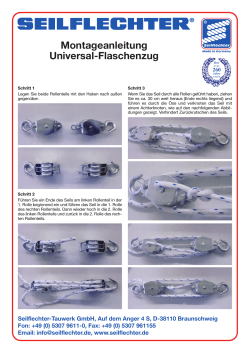 Montageanleitung Universal-Flaschenzug - Seilflechter