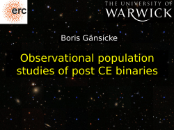 Observational population studies of post CE binaries