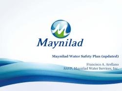 Maynilad WSP update - Water Safety Portal