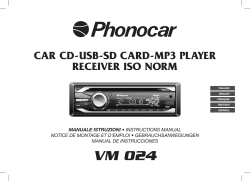 vm 024 car cd-usb-sd card-mp3 player receiver iso norm - Phonocar