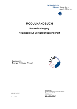 Modulhandbuch Master NV - Fachhochschule Münster