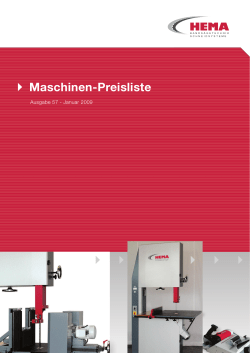 Maschinen-Preisliste - Hema