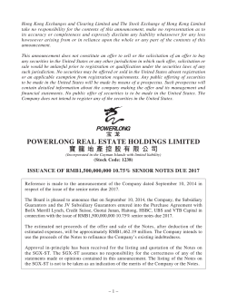 POWERLONG REAL ESTATE HOLDINGS LIMITED