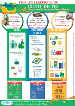 GUIDE DE TRI - Communaut&eacute; de communes Y&egrave;res et Plateaux