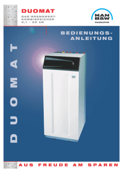 Bedienungsanleitung DUOMAT (639 KB) - MHG Heiztechnik