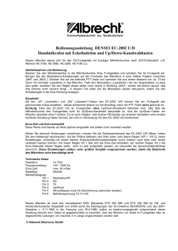 Bedienungsanleitung DENSEI EC-2002 U/D Handmikrofon mit