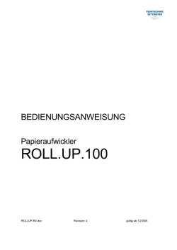 ROLL.UP.100 - Feintechnik R. Rittmeyer GmbH Münster