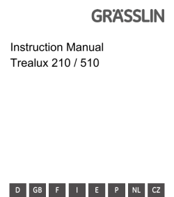 Instruction Manual Trealux 210 / 510