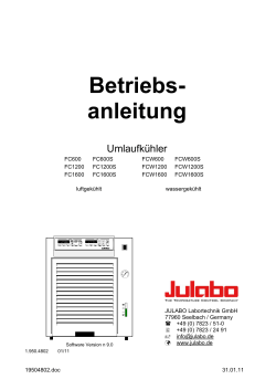 Betriebs- anleitung - Julabo
