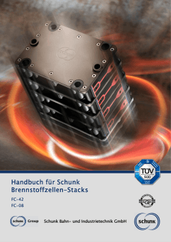 Handbuch für Schunk Brennstoffzellen-Stacks FC-42 FC-08