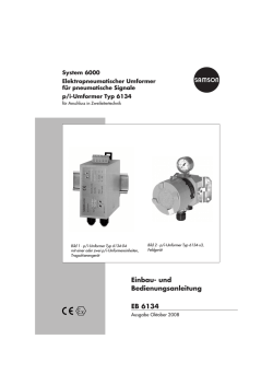Einbau- und Bedienungsanleitung EB 6134 - Samson AG Mess