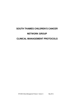 STCCNG clinical management protocols May 2014