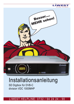 Liwest - DiVision VDC 1000 MHP Installlationsanleitung
