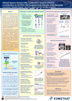Global Space-based Inter-Calibration System (GSICS) contribution