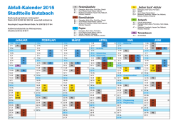 Abfallkalender 2015 - Stadtteile