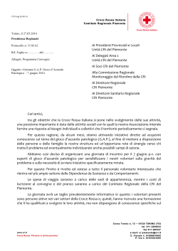 Convegno AMOLEVOLMENTE - Comitato Regionale CRI Piemonte