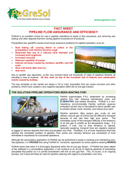 Download - Fact Sheet Pipeline Flow Assurance And Efficiency