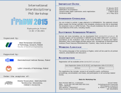 I PhDW 2015 I PhDW 2015 I PhDW 2015