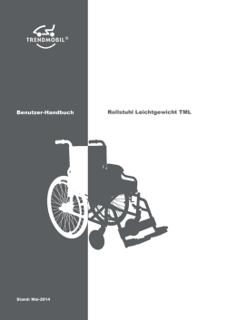 Download Bedienungsanleitung Leichtgewicht Rollstuhl TML