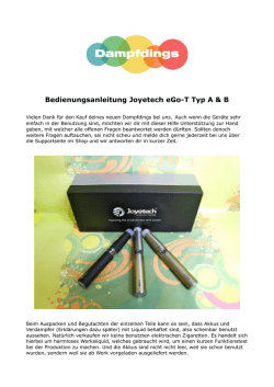 Download Bedienungsanleitung - Dampfdings